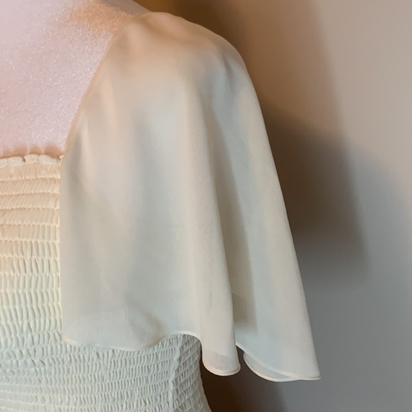 Theory Smocked Short-Sleeve Top in Recycled Sheer Georgette Size Small - Picture 7 of 11